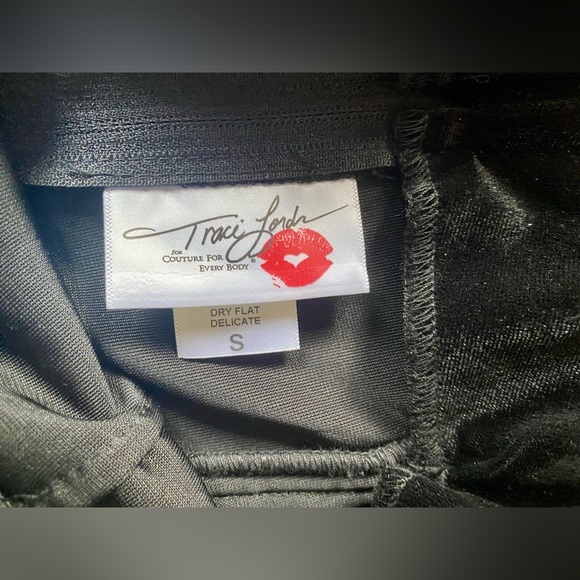 Black Velvet Traci Lords For Couture For Every Body Pinup Girl Clothing Pants S - Picture 8 of 9